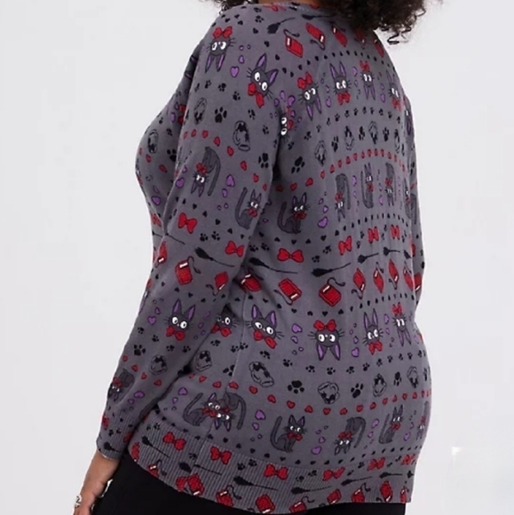 Torrid Ghibli Jiji Kiki Delivery Service Sweater Gray 2X - Picture 2 of 9